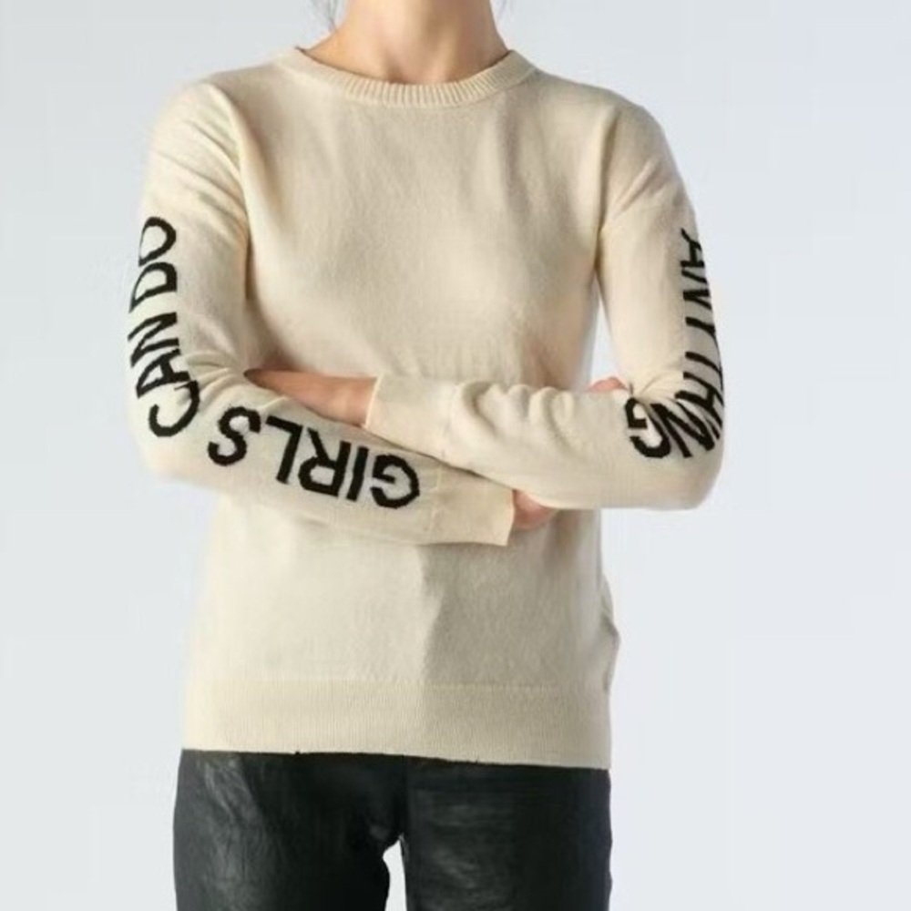 Zadig & Voltaire GIRLS CAN DO ANYTHING wool/cashmere sweater NWT